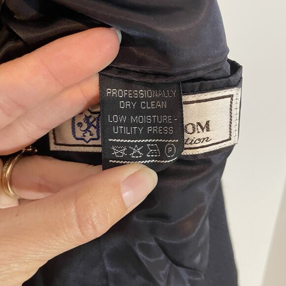 Hickey Freeman Sport Coat Mens 41R 100% Cashmere Blazer Jacket Blue Herringbone - Picture 6 of 10